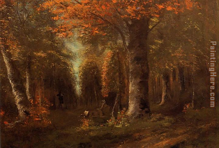 Gustave Courbet The Forest in Autumn